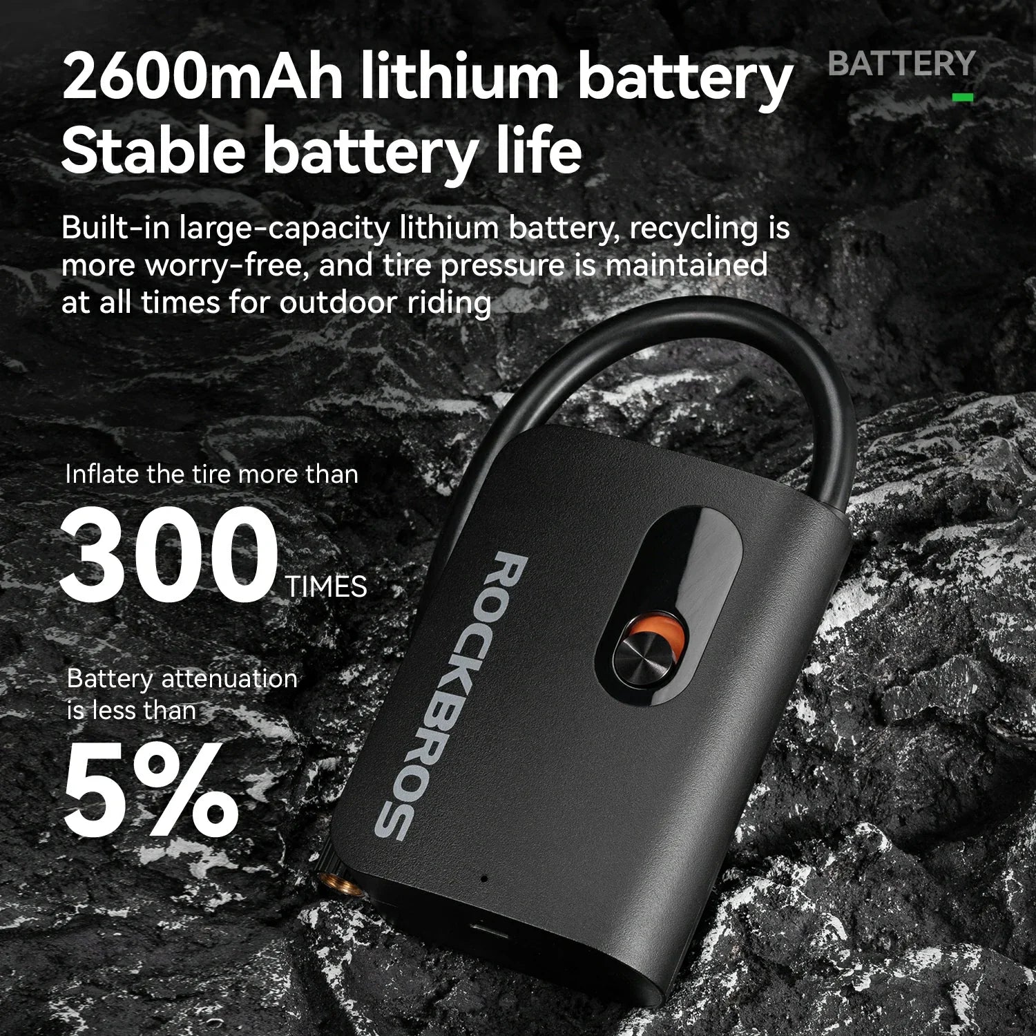 L1 Mini Electric Bike Tire Pump 70PSI