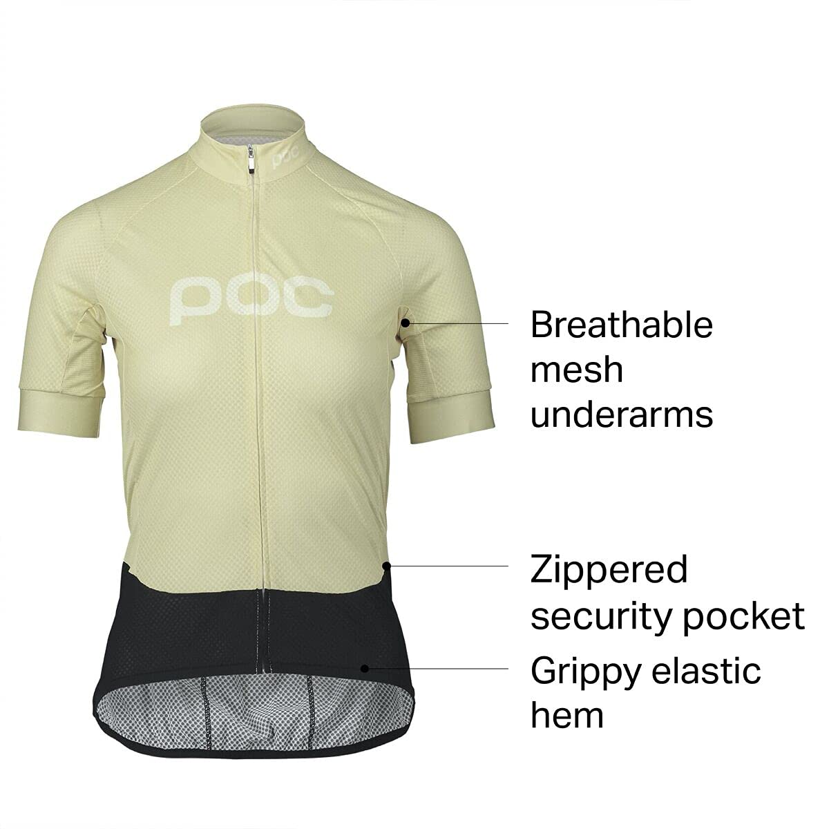 POC, Essential Road Logo Jersey, Light Sulfur Yellow/Sulfur Yellow, SML by NR Outlet