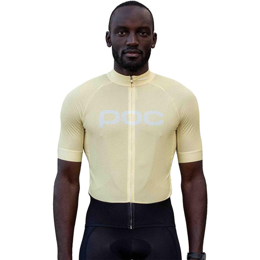 POC, Essential Road Logo Jersey, Light Sulfur Yellow/Sulfur Yellow, SML by NR Outlet