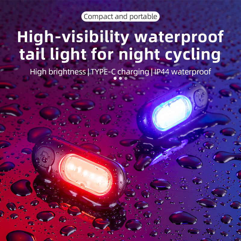 COB Mini Tail Light USB Dual Light Colors