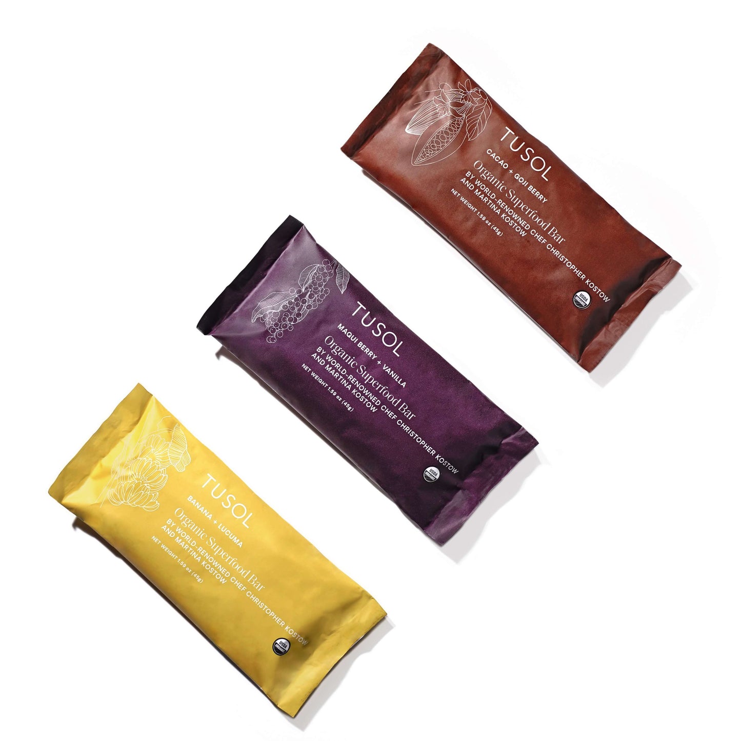 Organic Protein + Superfood Bars by TUSOL Wellness