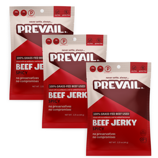 Spicy Beef Jerky 3 Pck by PREVAIL Jerky