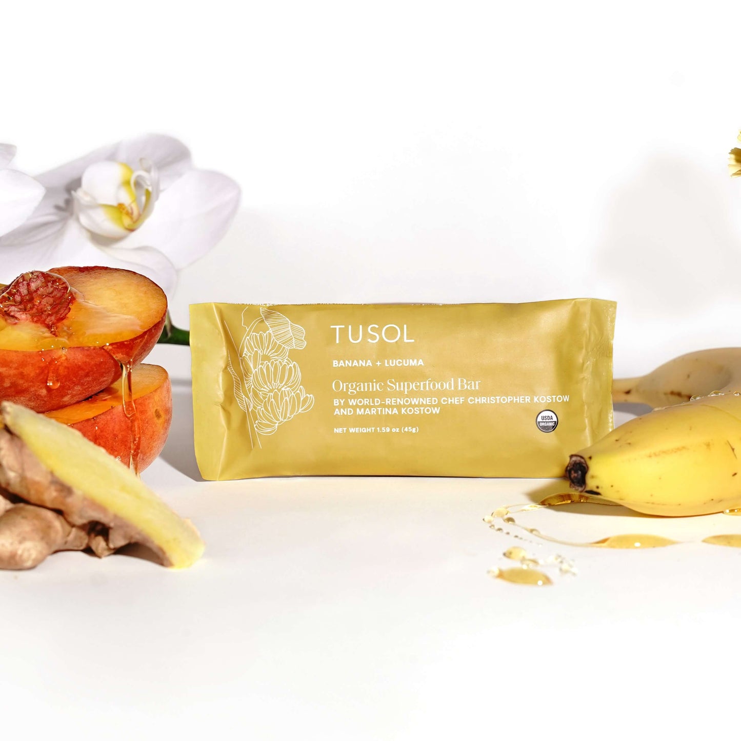 Organic Banana + Lucuma Superfood Bar (8 Pack) by TUSOL Wellness