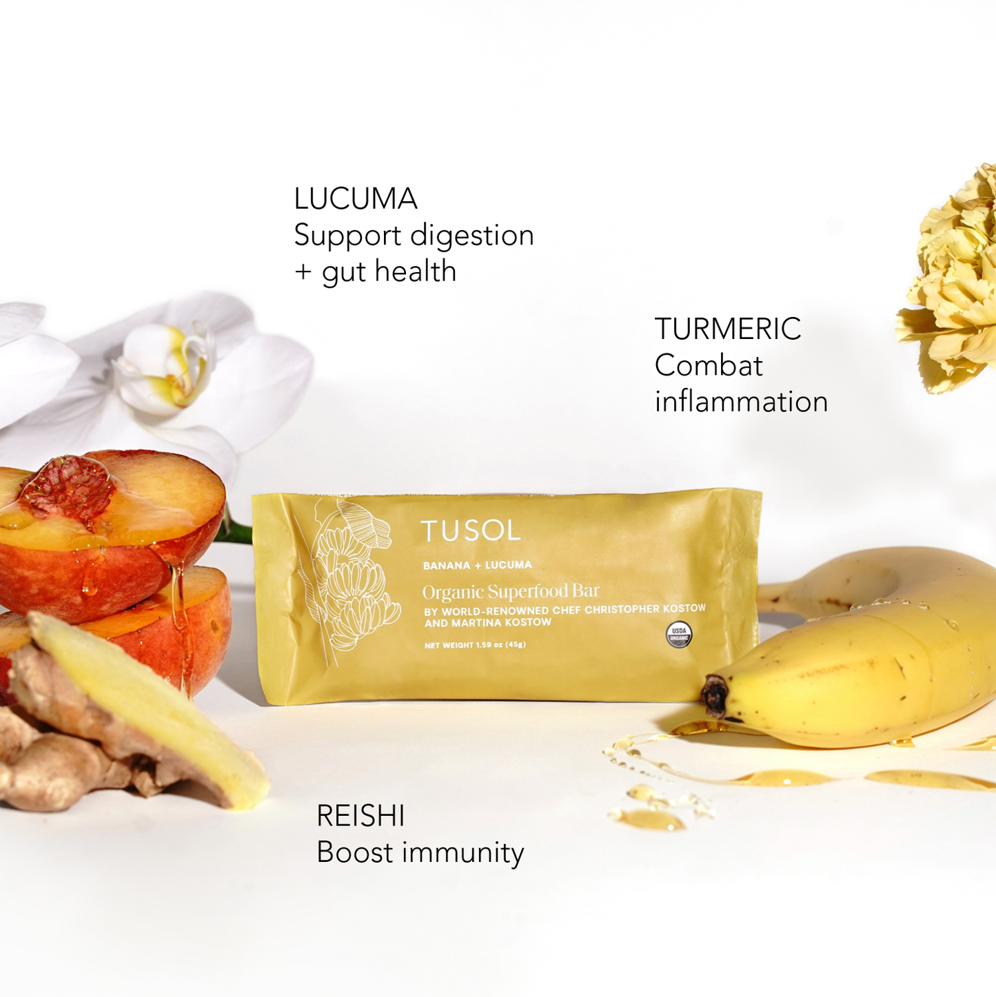 Organic Protein + Superfood Bars by TUSOL Wellness